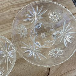 Vintage Star of David Bowl & Clear glass oval relish