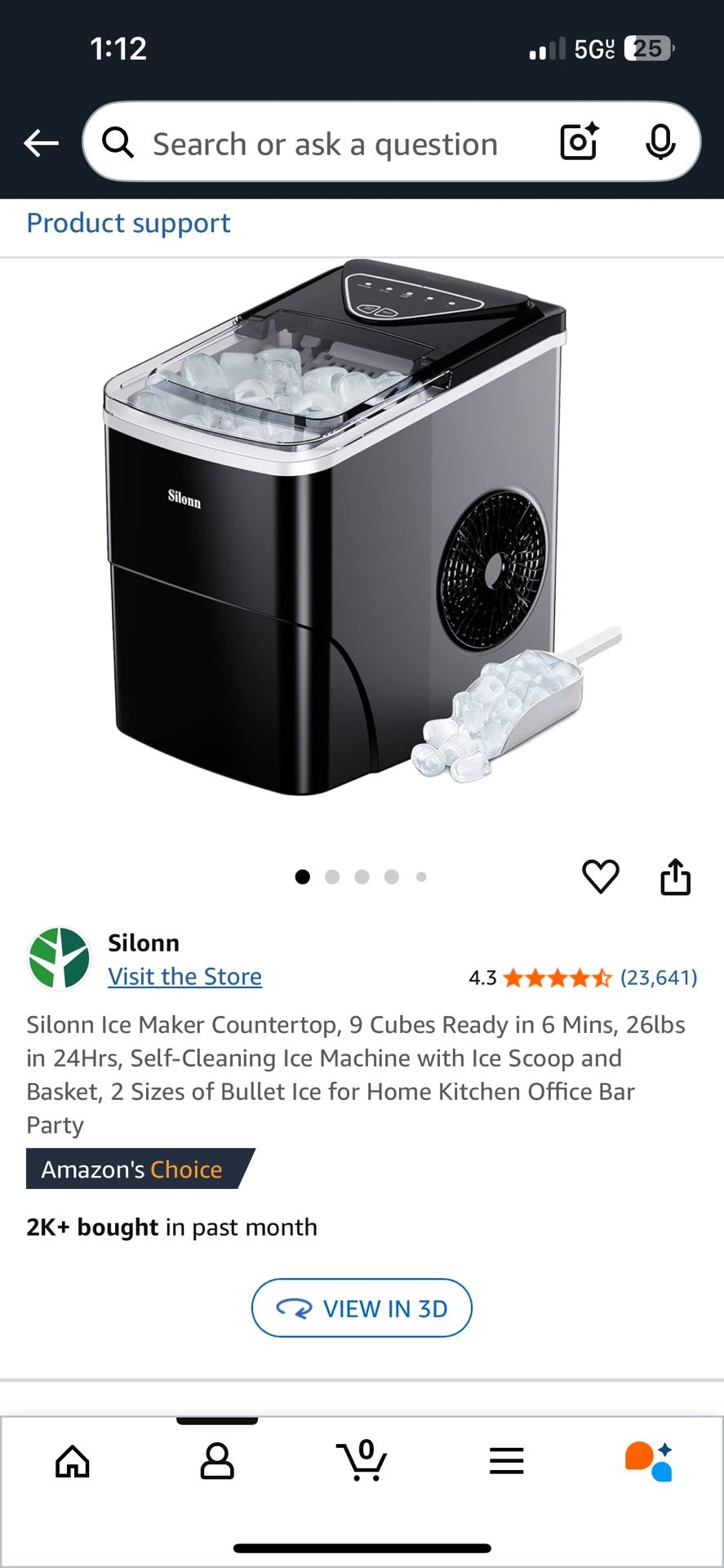 Silonn Ice Maker Countertop