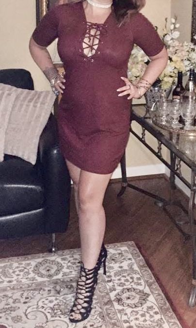 Tie Up Tight Red Dress $5 size L