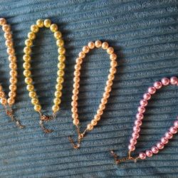 Large Glass Pearls Handmade Necklaces 