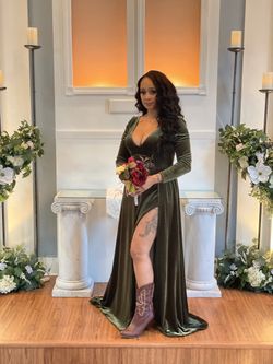Olive Bridesmaids Dress