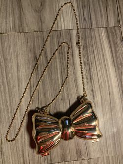 Gold Elegant Bow Tiny Purse