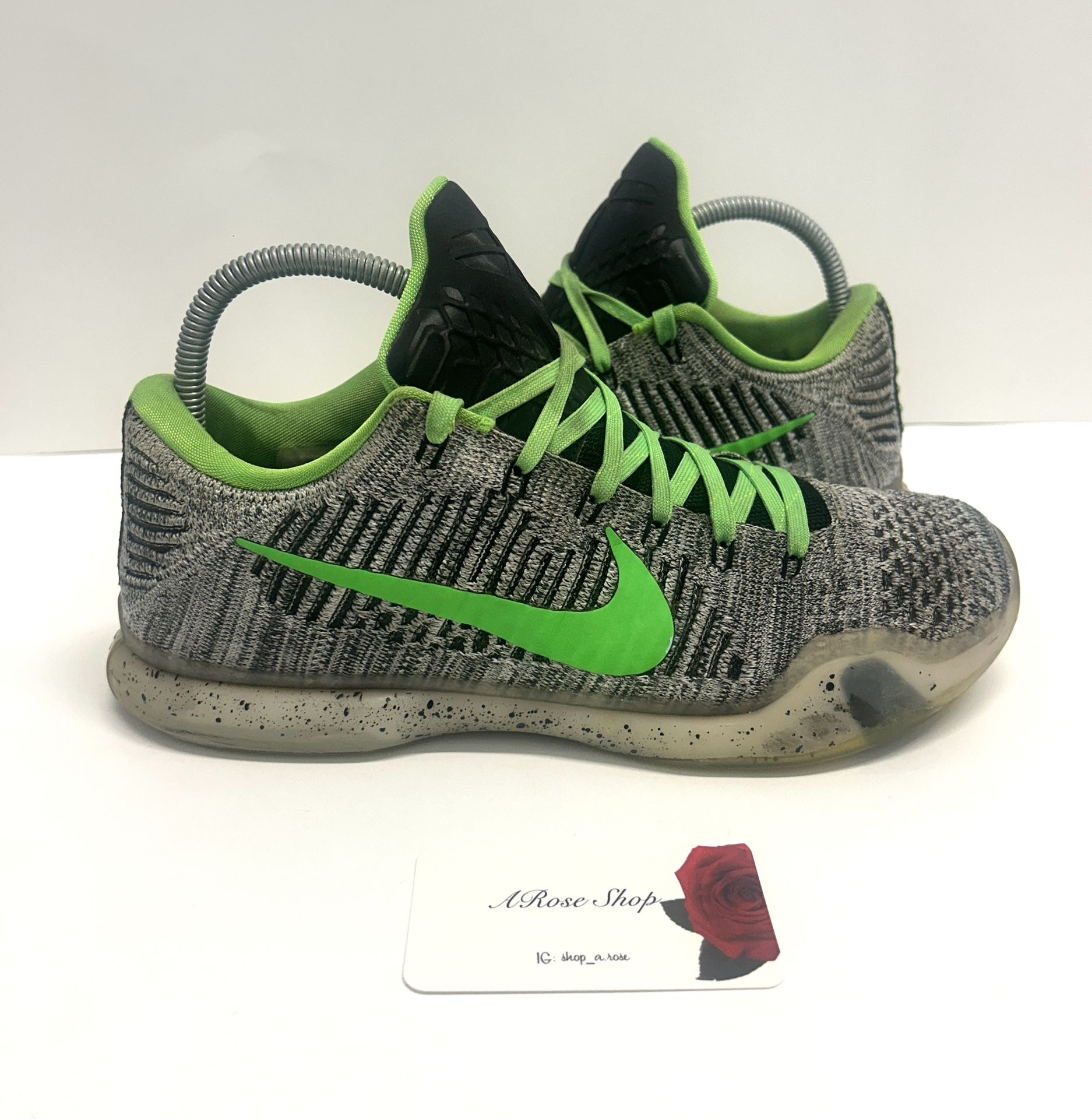Nike Kobe 10 Elite Flyknit iD Low ‘Grey Green’ (802817 004) Shoes Size: 10.5 M