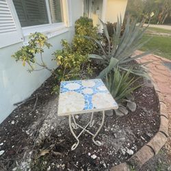 Rod iron custom mosaic 12 x 12 table