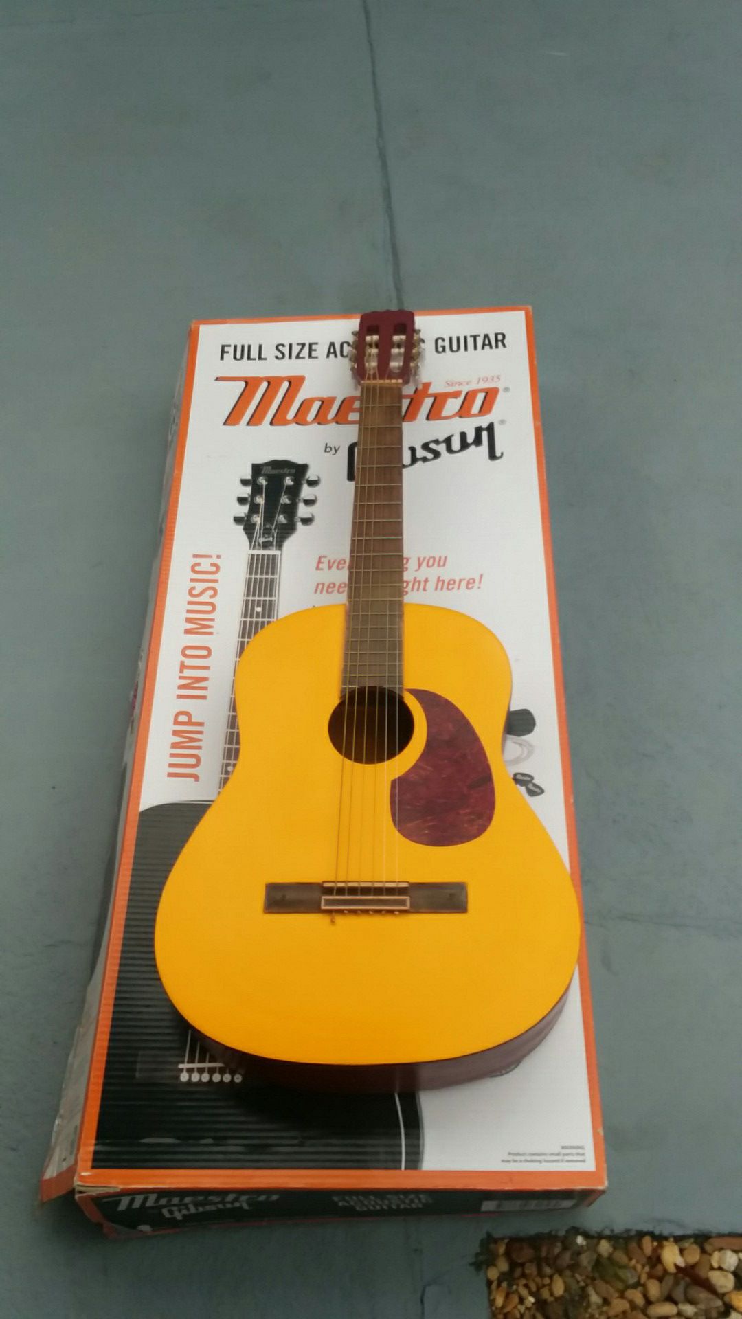 Acoustic Guitar. "Refurbished". Great sound, easy to play frets.