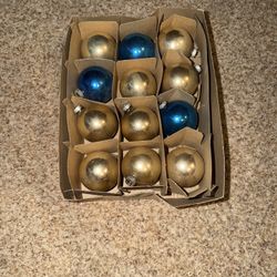 the george franke sons co. glass christmas tree ornaments. Have marks from age 