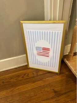 PATRIOTIC MINIMAL ART IN FRAME