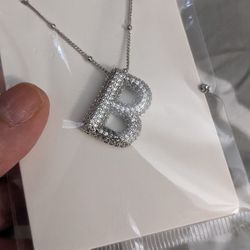 Necklace With "B" Charm