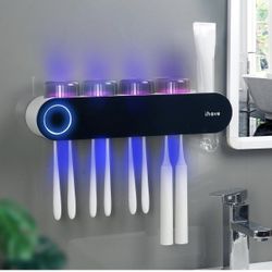 UV Toothbrush Holder with Motion Sensor Light – Wall Mount