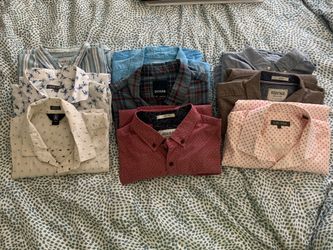 Bundle Men’s Casual Button Ups Down Size L