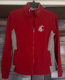 Women!s WSU Cougars Zip-Up Fleece Jacket Size S