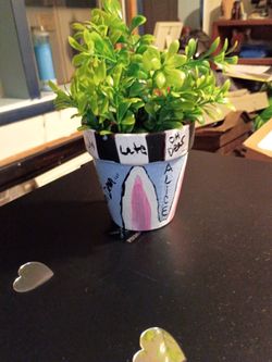 Alice in Wonderland Hand-Painted Terra Cotta Pot