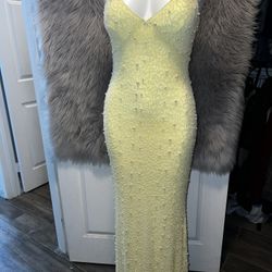 Pale Yellow Formal Dress