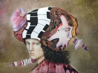 SURREALISM ORIGINAL PAINTING FERNAN