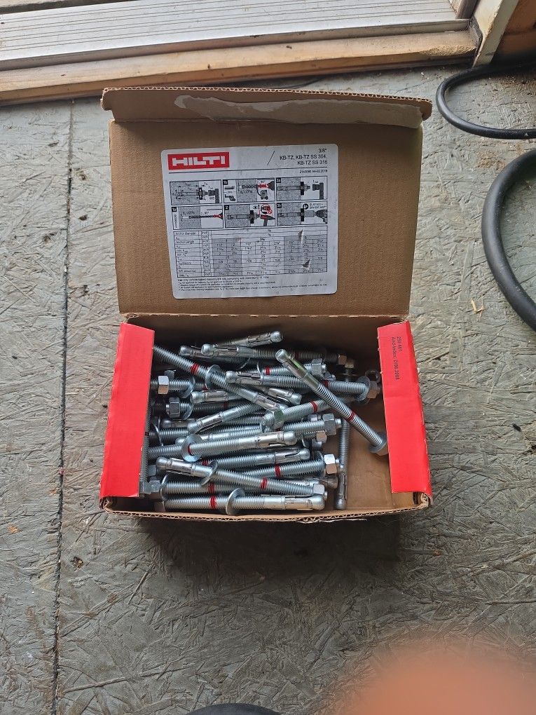 HILTI 3/8 in x 5 in. WEDGE Stud Anchors Bolt KB1 Concete Anchor