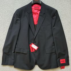 Hugo Boss Modern Fit Solid Wool-Blend Suit Jacket Size 46R Brand New 