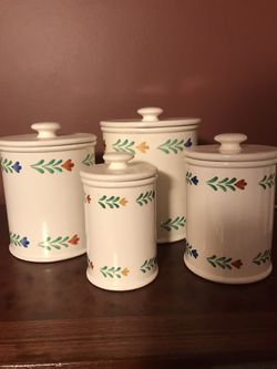 Metlox ceramic China canisters