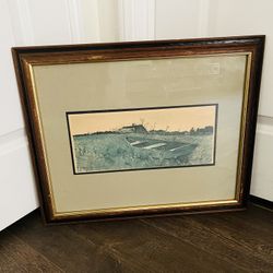 1954 Lithography Print of Andrew Wyeth’s Drybrush On Paper “Tell’s Island “