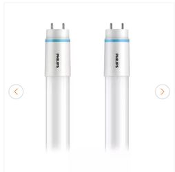 Philips 40-Watt Equivalent 4 ft. T12 Type A Plug and Play Tube G13 Base LED Linear Light Bulb Daylight 5000K (2-Pack)