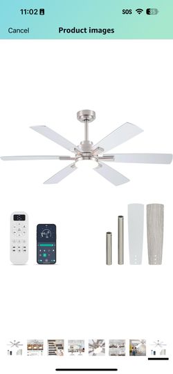 Brand new in box 52’ Ceiling fan with lights and remote for indoor / outdoor use  