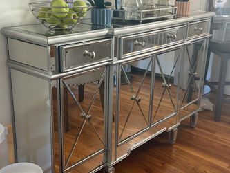 Briel 72" Glass / Wood Sideboard