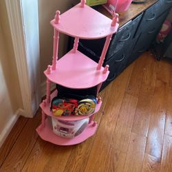 Pink Girly Corner Shelf 