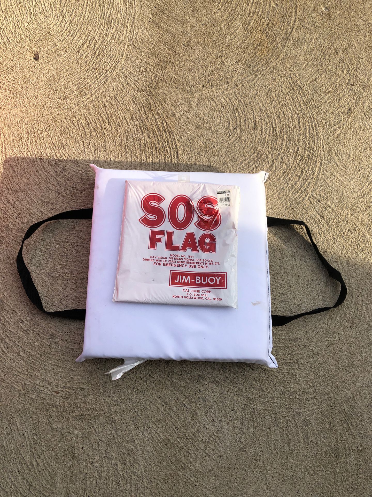 Floatation pillow and SOS flag