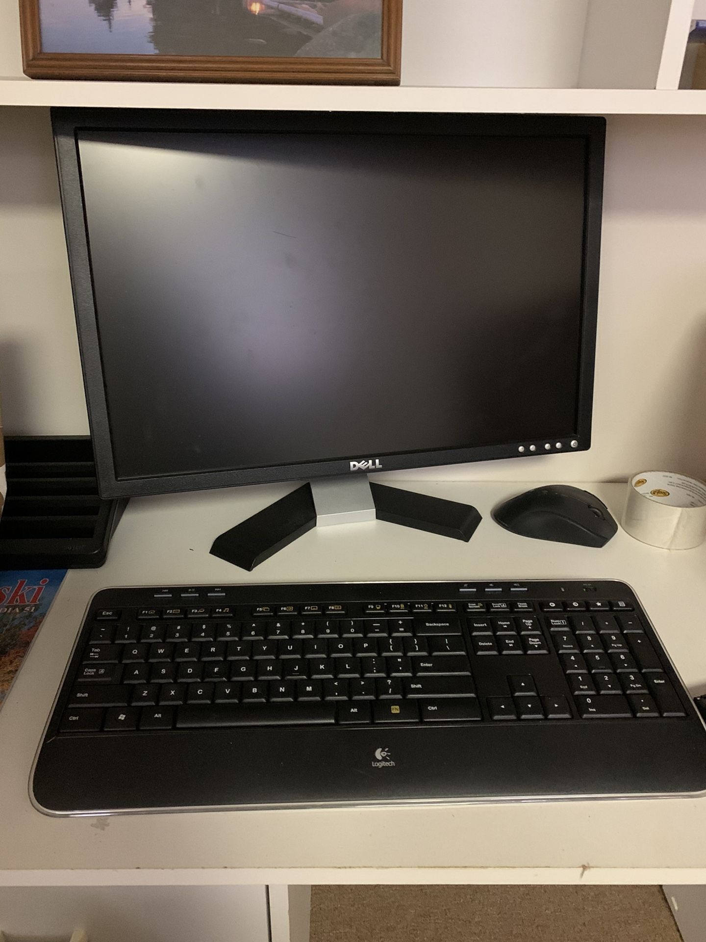 Computer Screen and Keyboard