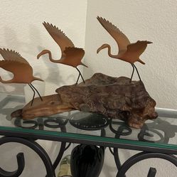 VTG Pink Flamingo Sculpture By John Perry