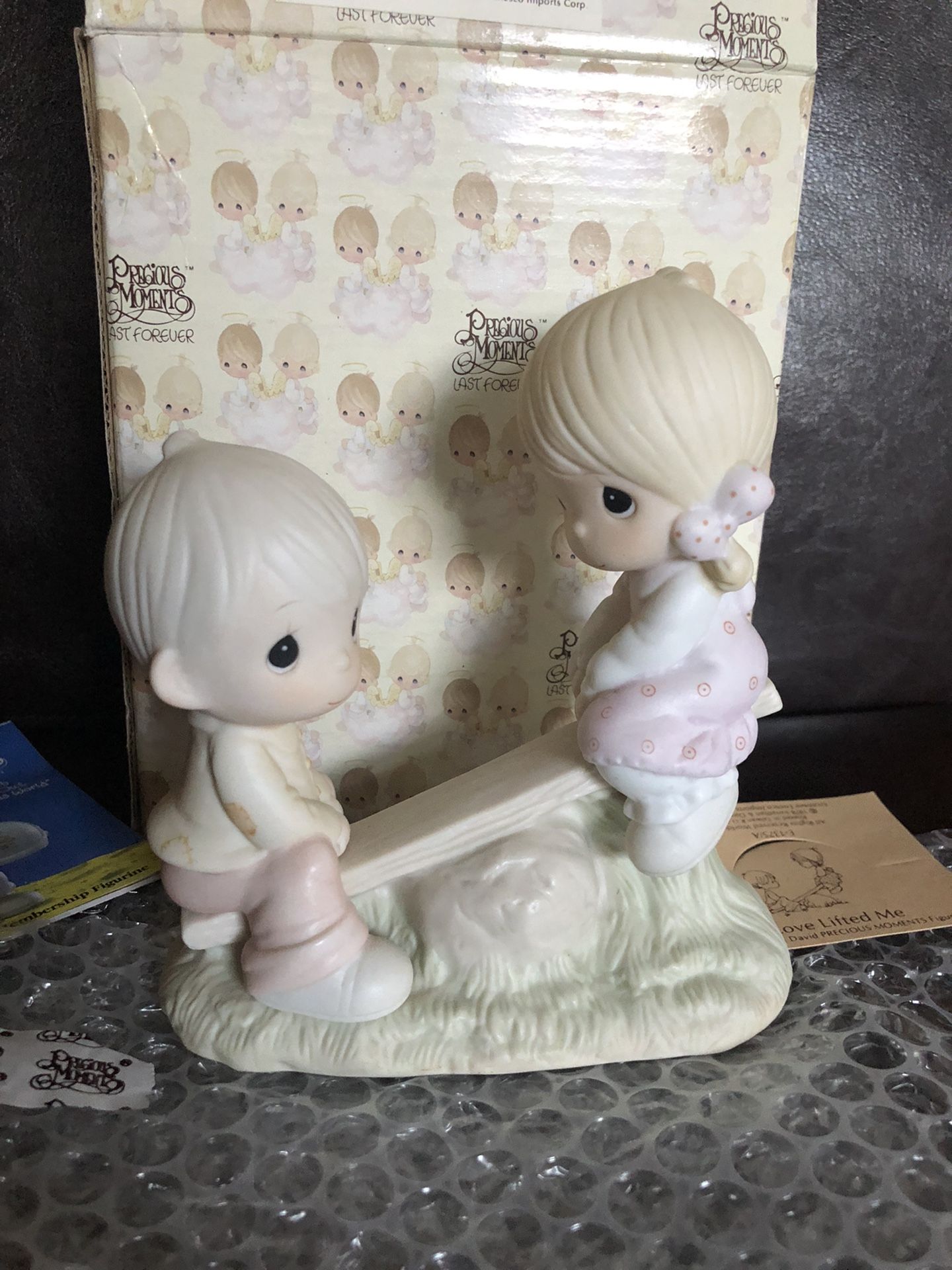 Precious Moments “Love Lifted Me”Jonathan & David By Enesco Vintage Figurine 1978