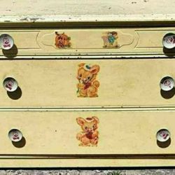 Vintage 1940s Solid Wood Childs Dresser - Great Piece to repaint