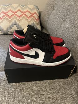 Jordan 1 Low, Bred Toe, Size 11, New