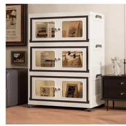 Stackable Storage Bins with Lid 3 Tier Large Stroage Box and Container,Closet Organizers and Storage for Living Room Kitchen Dorm