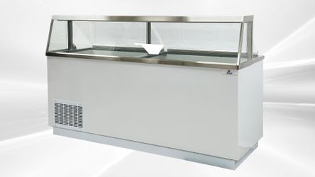 NSF 88 inches White Deluxe Ice Cream Dipping Cabinet DPC88HC