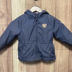 Oshkosh B’gosh 3T Toddler 3 in 1 winter jacket blue girls pink heart