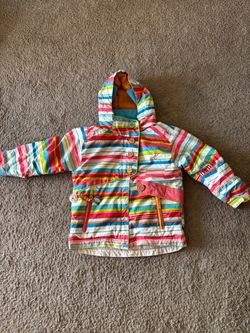 Kids Obermeyer Winter Jacket 4T Multicolor Striped Insulated Snow