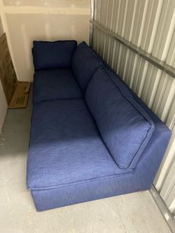 Modern Navy Blue Deep Seat Sofa