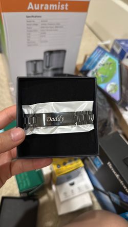 Engraved 'Daddy' Stainless Steel ID Bracelet