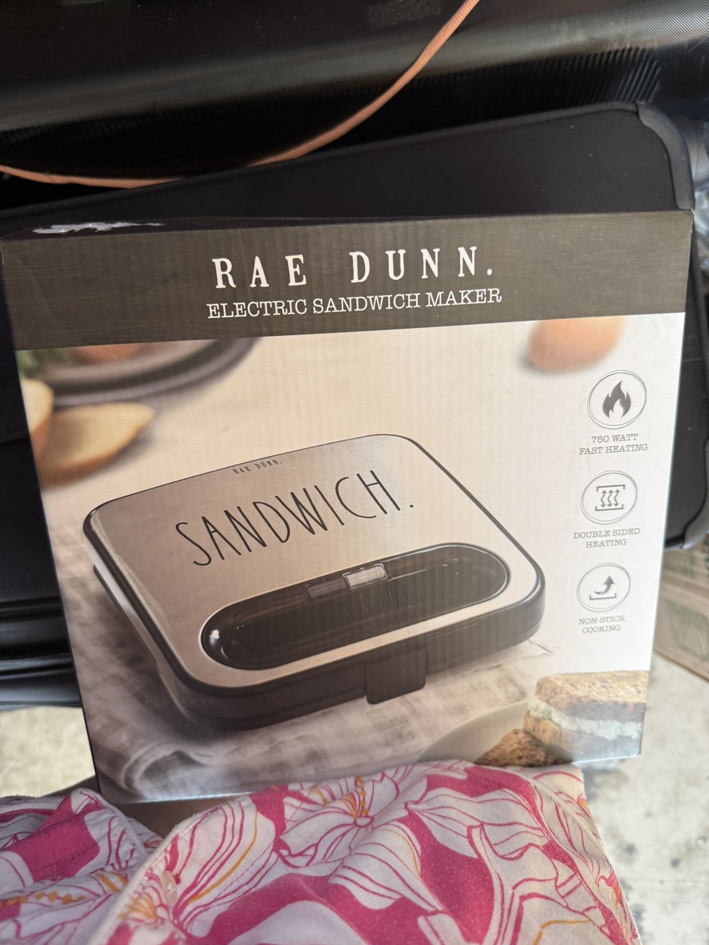 NIB Rae Dunn Electric Sandwich Maker New Never Used.