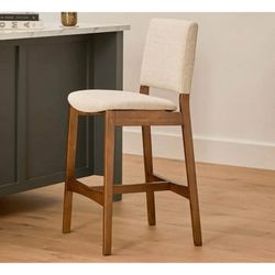 Article | Set of 2 Counter Stools | Nosh - Walnut & Chalk Gray | Delivery Available