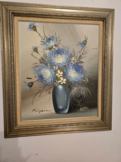 Large Artistic Interiors Authenticated Oil Painting