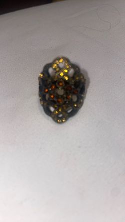 Ornate Crystal Cocktail Ring