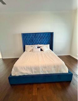 Beautiful Queen Size Tufted Bed + Mattress