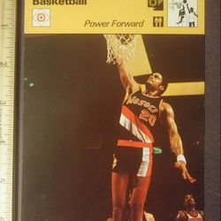1978 Sportscaster NBA Basketball Card Power Forward Maurice Lucas Photo Focus Card Large Over-sized Portland Trailblazers Italy Vintage Collectible
