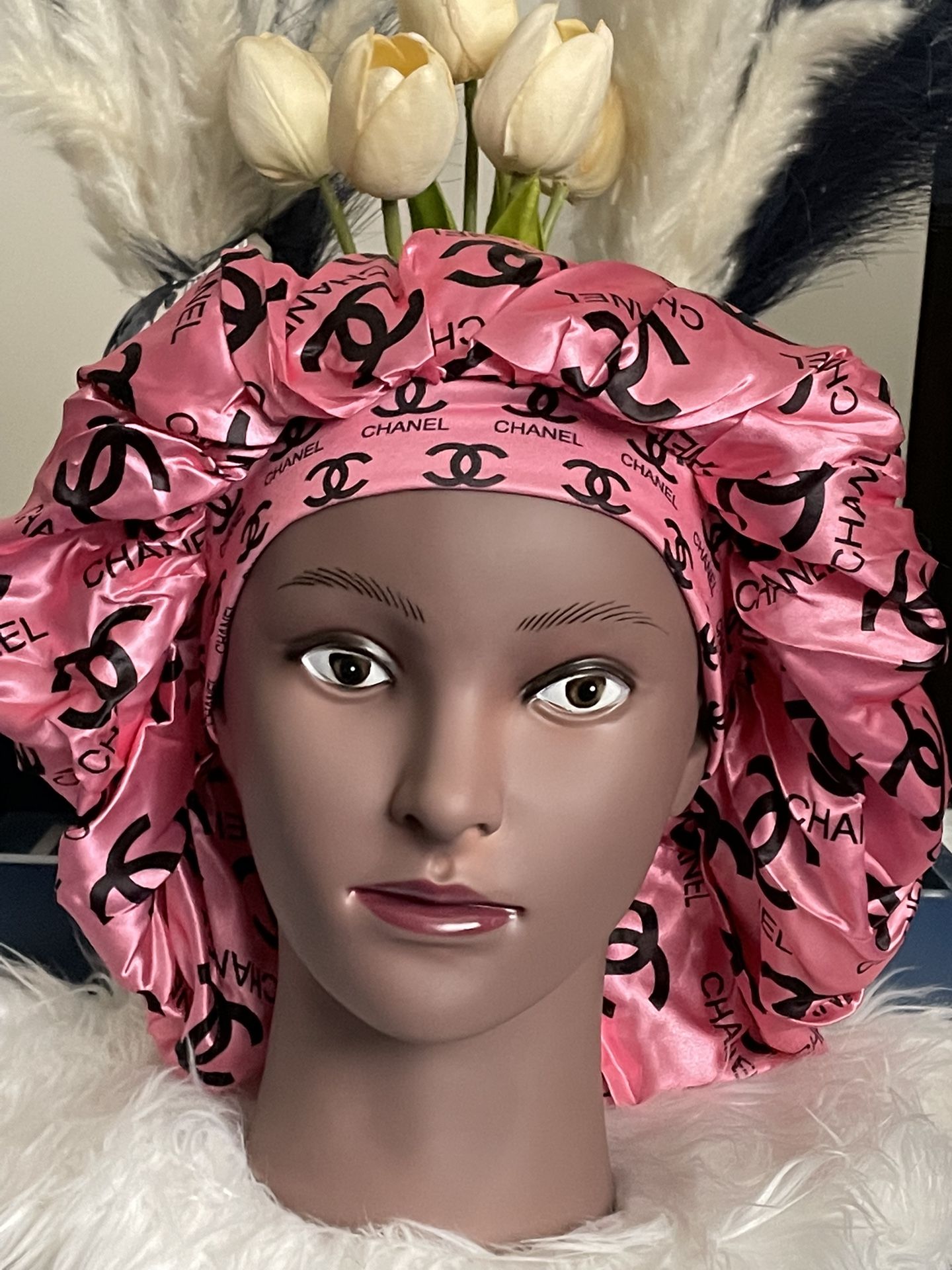 Luxury Double Layer Designer Silk /Satin Sleeping Bonnet