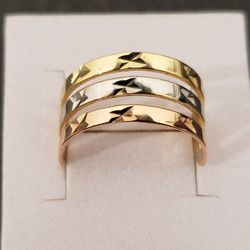 10kt Gold Tri Tone Ring 