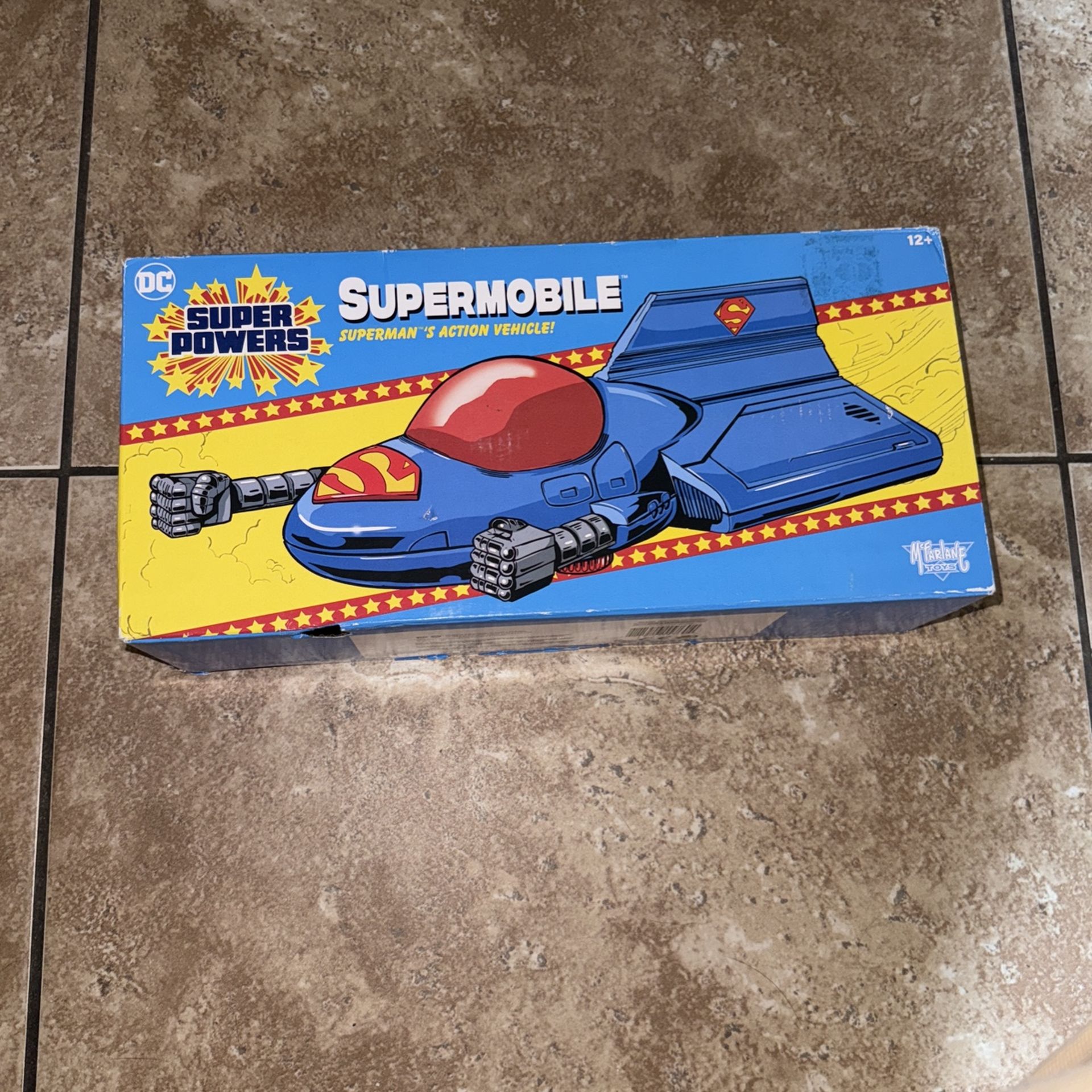 Super mobile Superman Craft Car Rare In Box DC Toy Action Figure