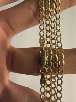 Solid 14k curb link chain
