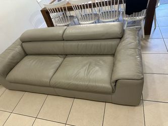 Grey Leather Sofa