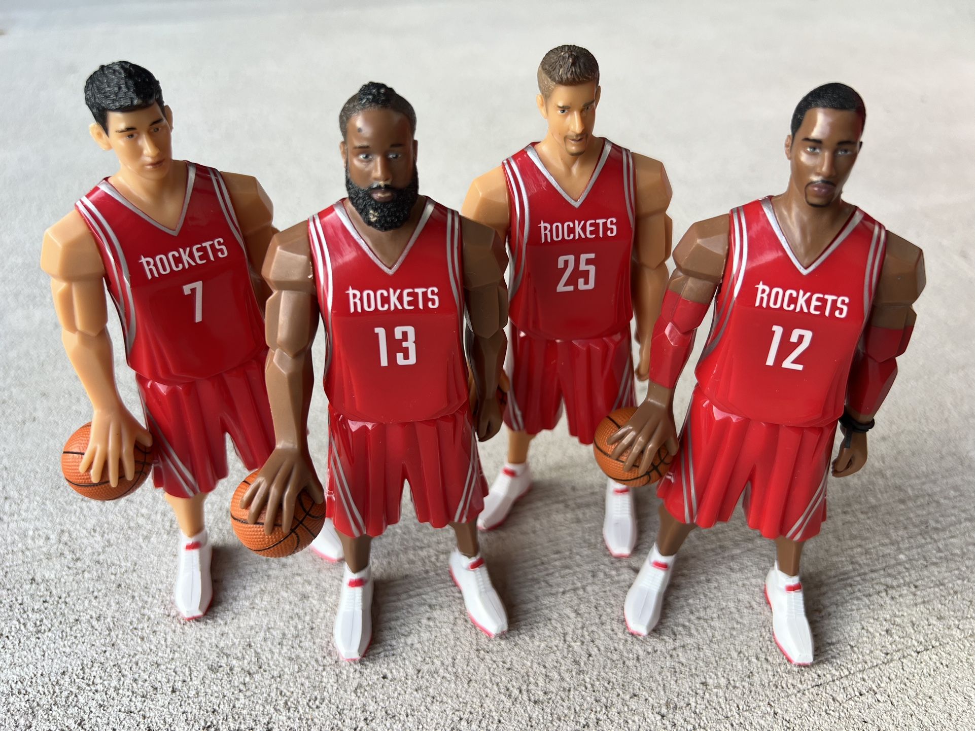 Set of 4 Houston Rockets NBA Action Figures – Harden, Howard, Lin, Parsons